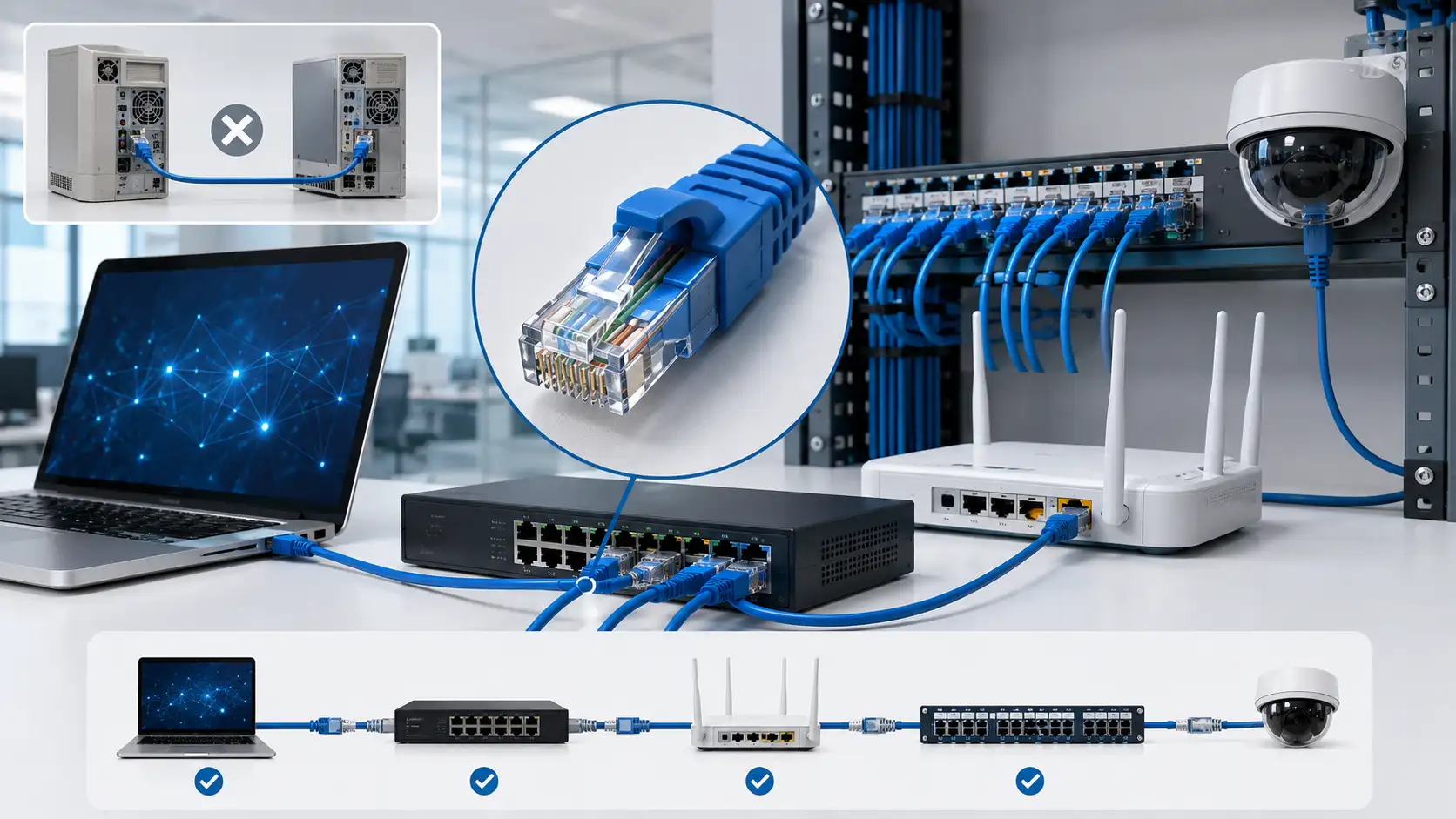 Straight-through vs crossover Ethernet cable in a modern network Straight-through vs crossover Ethernet cable in a modern network