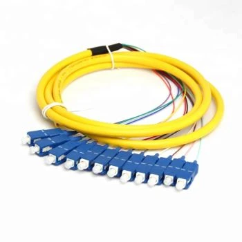 Sérhæfð MPO Fiber 12 Litur SC Single-Mode Fiber Optic Pigtail